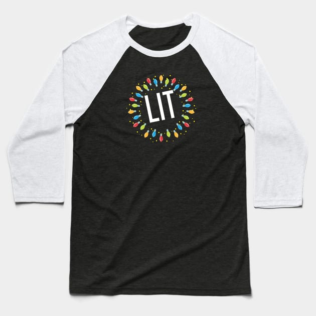 Let's get lit Baseball T-Shirt by doodletales